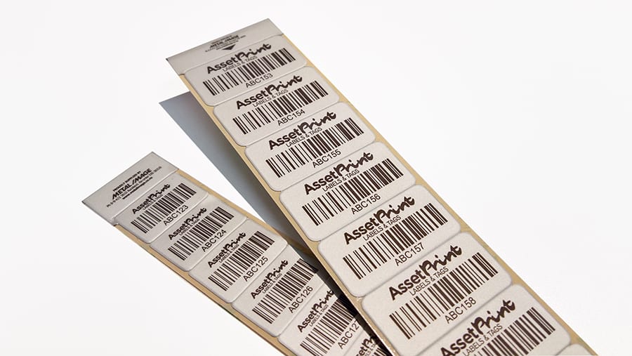 custom metal barcode labels
