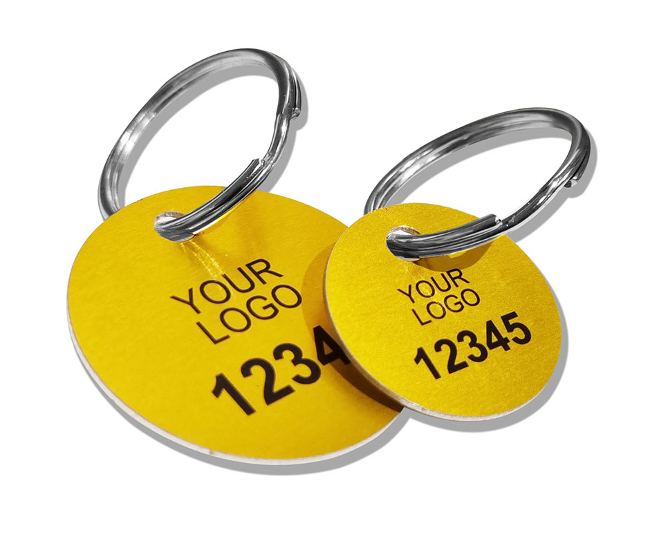 Yellow dog tags from Metal Image
