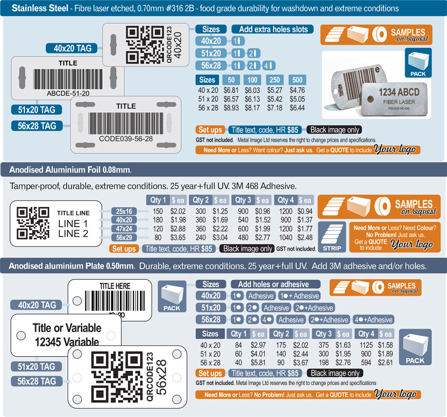 Asset Labels & Tags MetalImage AssetLabels PricingV13 - Asset Labels & Tags